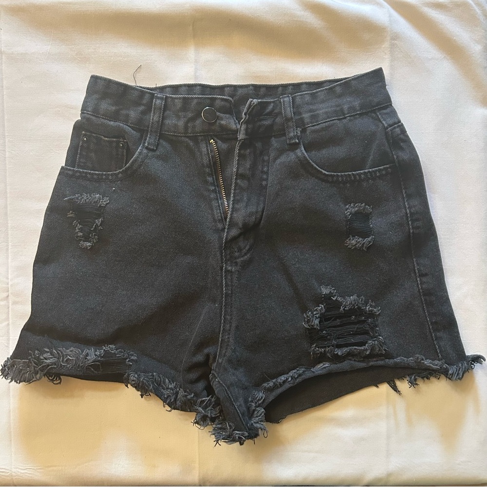 💖2 for $20 - XS Black Denim Shorts